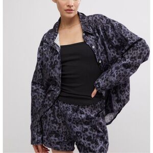 Free People Early Morning Cotton Shorts Pajamas Color Evening Combo Size S